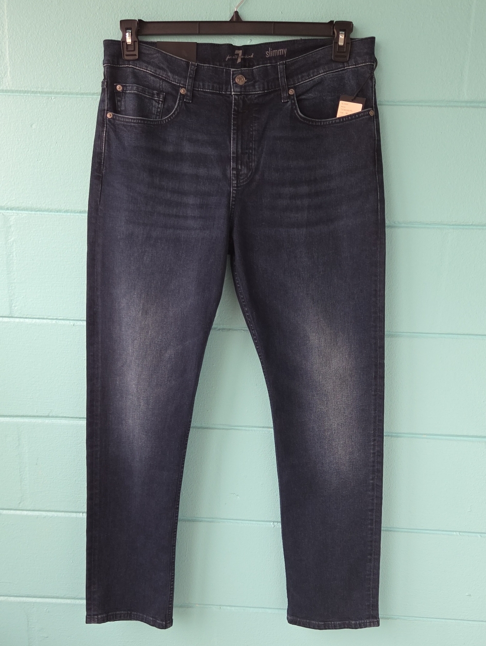 NWT "7 For All Mankind" Slimmy Akron Men's Stretch Denim Jeans Size 36 X 32
